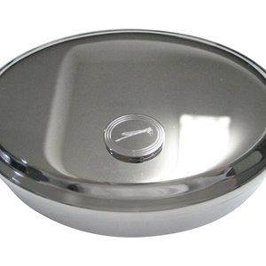 Etched Oval Dragonfly Oval Trinket Jewelry Box